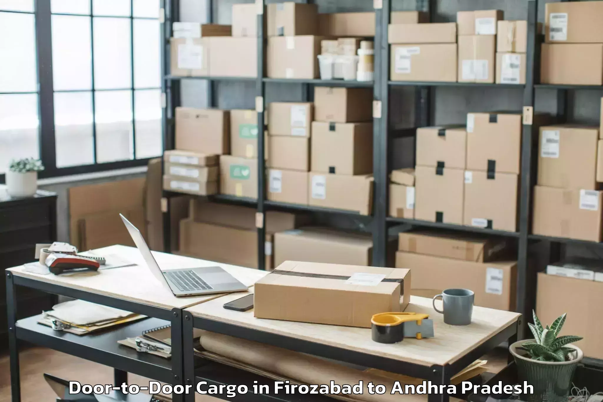 Firozabad to Nidamanur Door To Door Cargo Booking